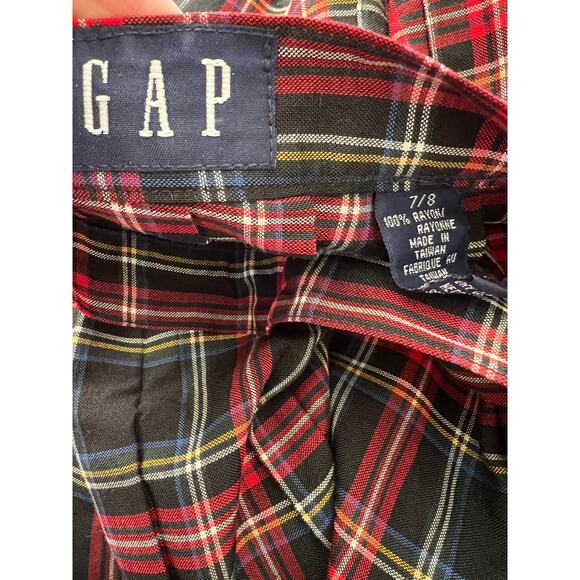 Vintage GAP Tartan Paid Pleated Midi Skirt - Picture 6 of 6